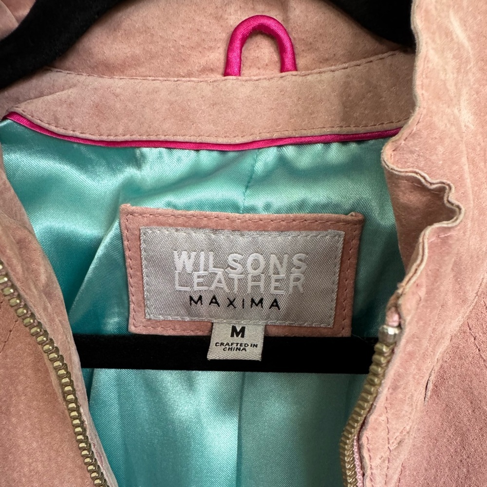 Vintage Wilsons Leather Women's Mauve Suede Jacket - Picture 5 of 8